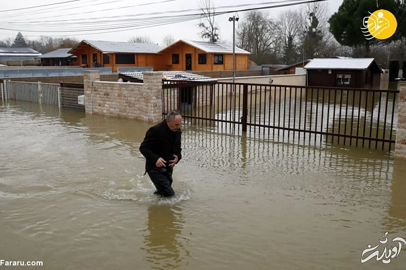 جاری شدن سیل در فرانسه + تصاویر
